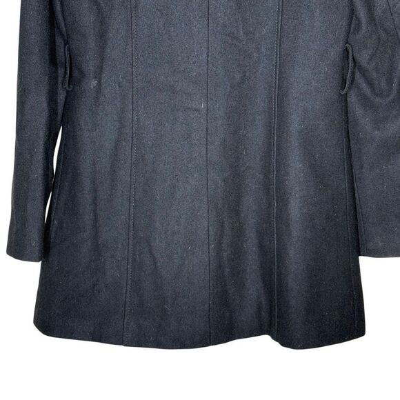 Nine West Black Long Sleeve Peacoat Jacket Size 2 Wool Blend Single Breasted - Picture 6 of 12